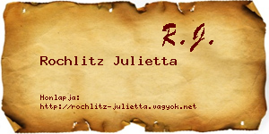 Rochlitz Julietta névjegykártya